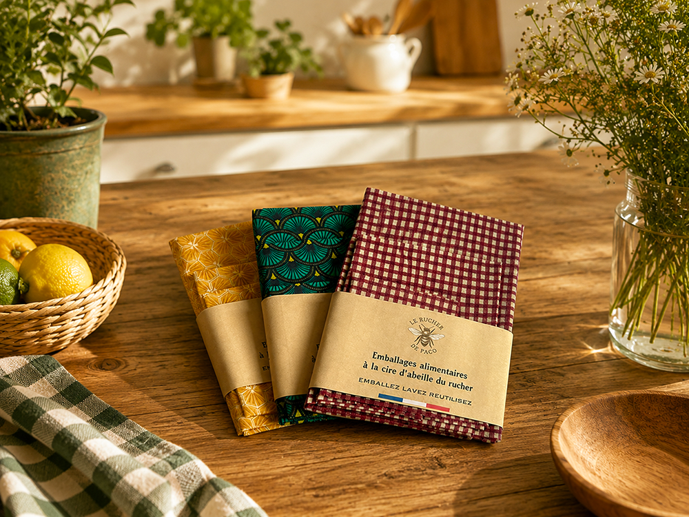 Lot de 3 Bee Wrap du rucher